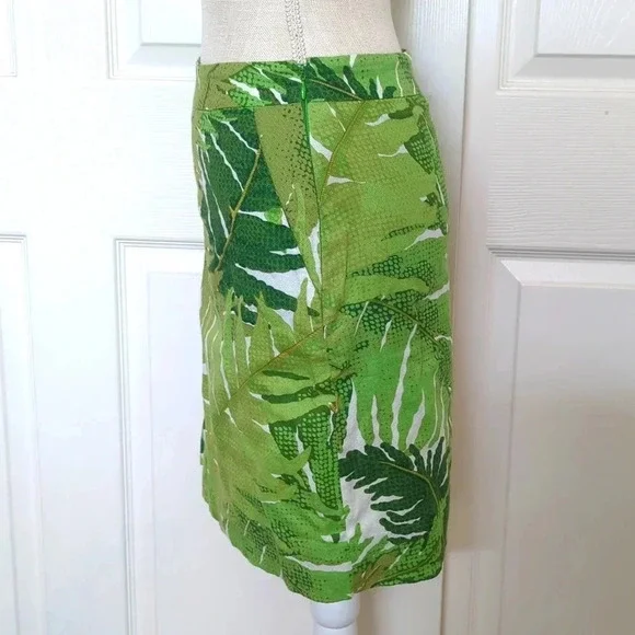 Anthropologie Green Palm "Talipot Skirt" by Vanessa Virginia - Picture 2 of 5